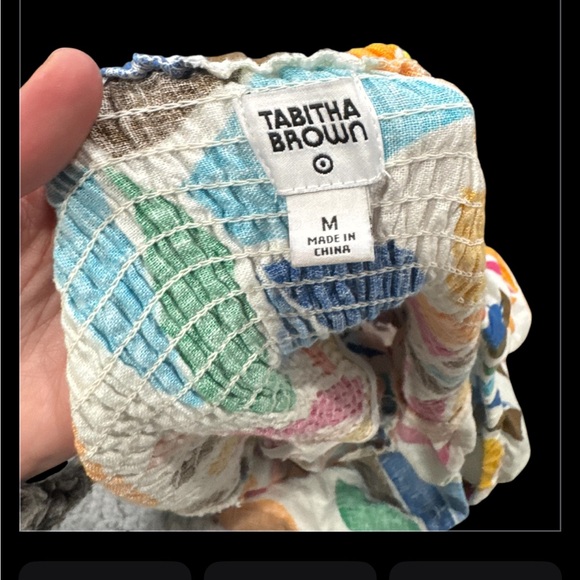 Tabitha Brown Rainbow Botanical Mini Dress with Puff Sleeves - Picture 4 of 5